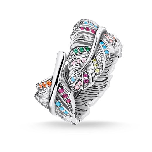 Picture of Colourful Feather Ring