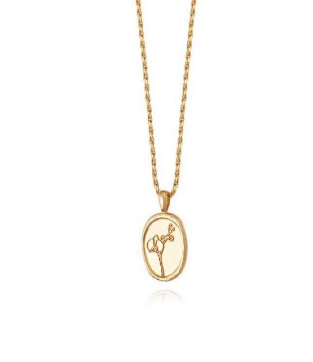 Picture of Orchid Flower Necklace 18Ct Gold Plate