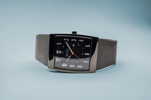Picture of Bering Solar Square Polished Grey Watch