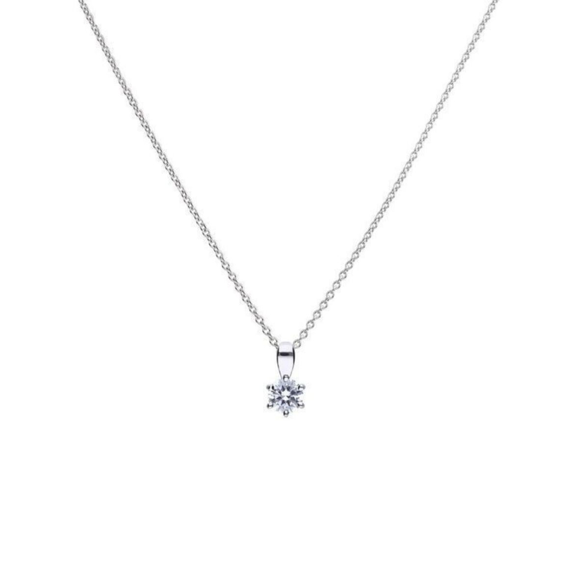 Picture of 0.25ct Solitaire Six Claw Set Necklace