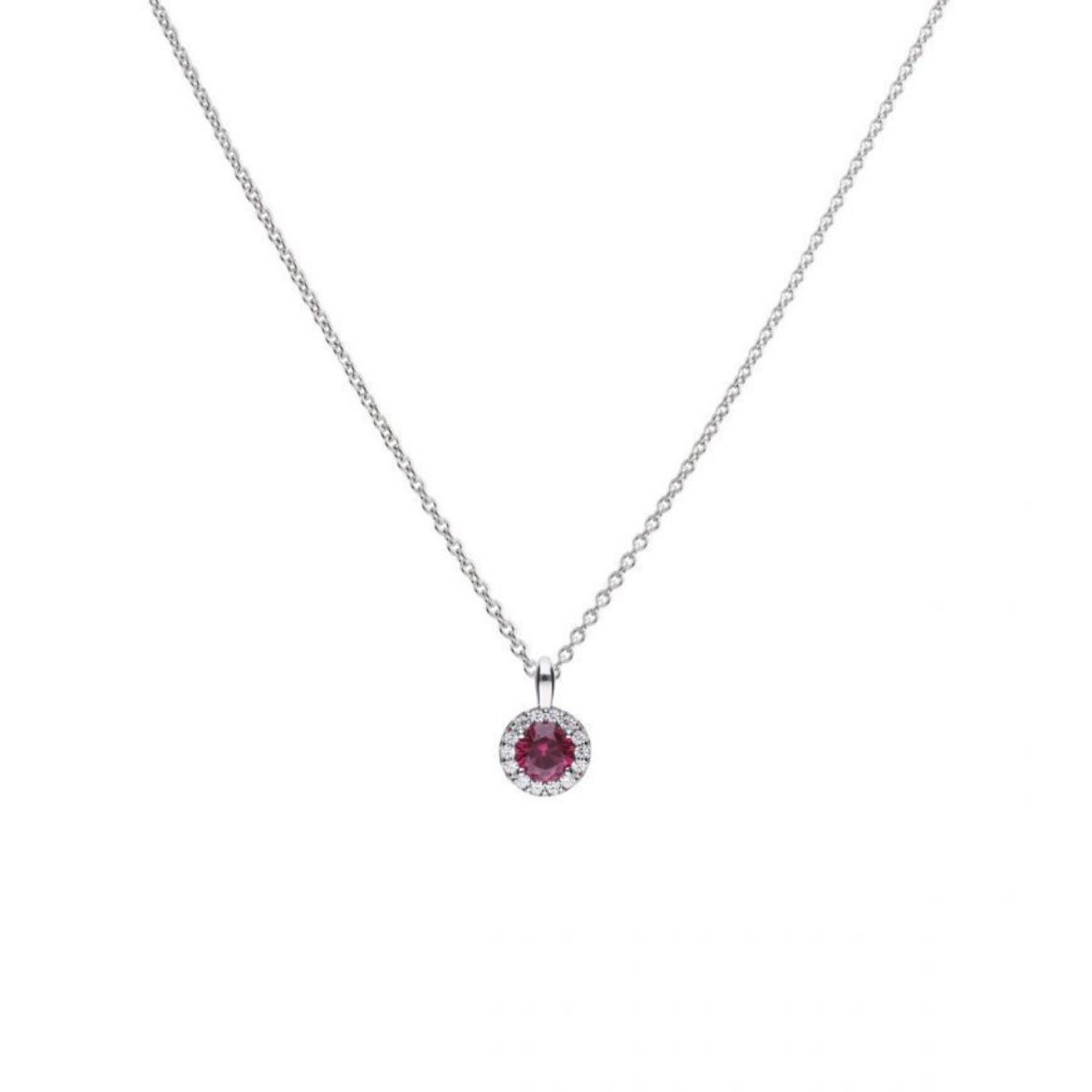 Picture of Red Round Pave Necklace