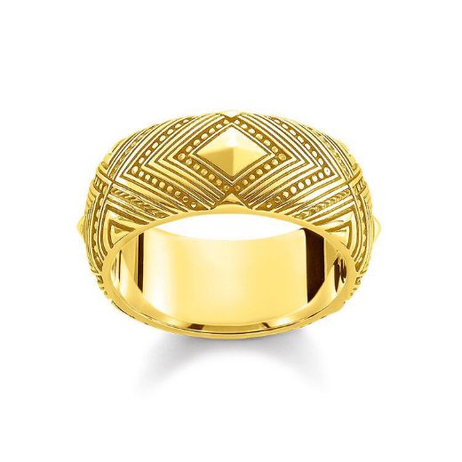 Picture of Chunky Patterned Gold Ring
