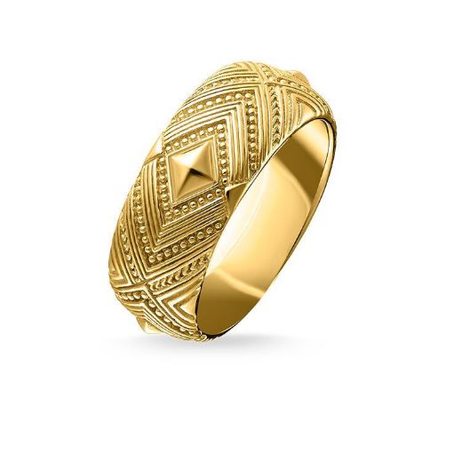 Picture of Chunky Patterned Gold Ring