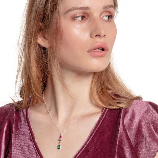 Picture of Colourful Drop Necklace