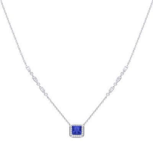 Picture of Art Deco Style Sapphire Pave Necklace