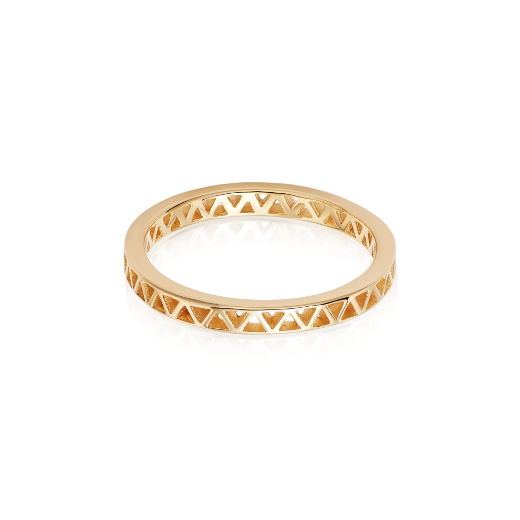 Picture of Artisan Stamped Stacking Ring 18ct Gold Plate