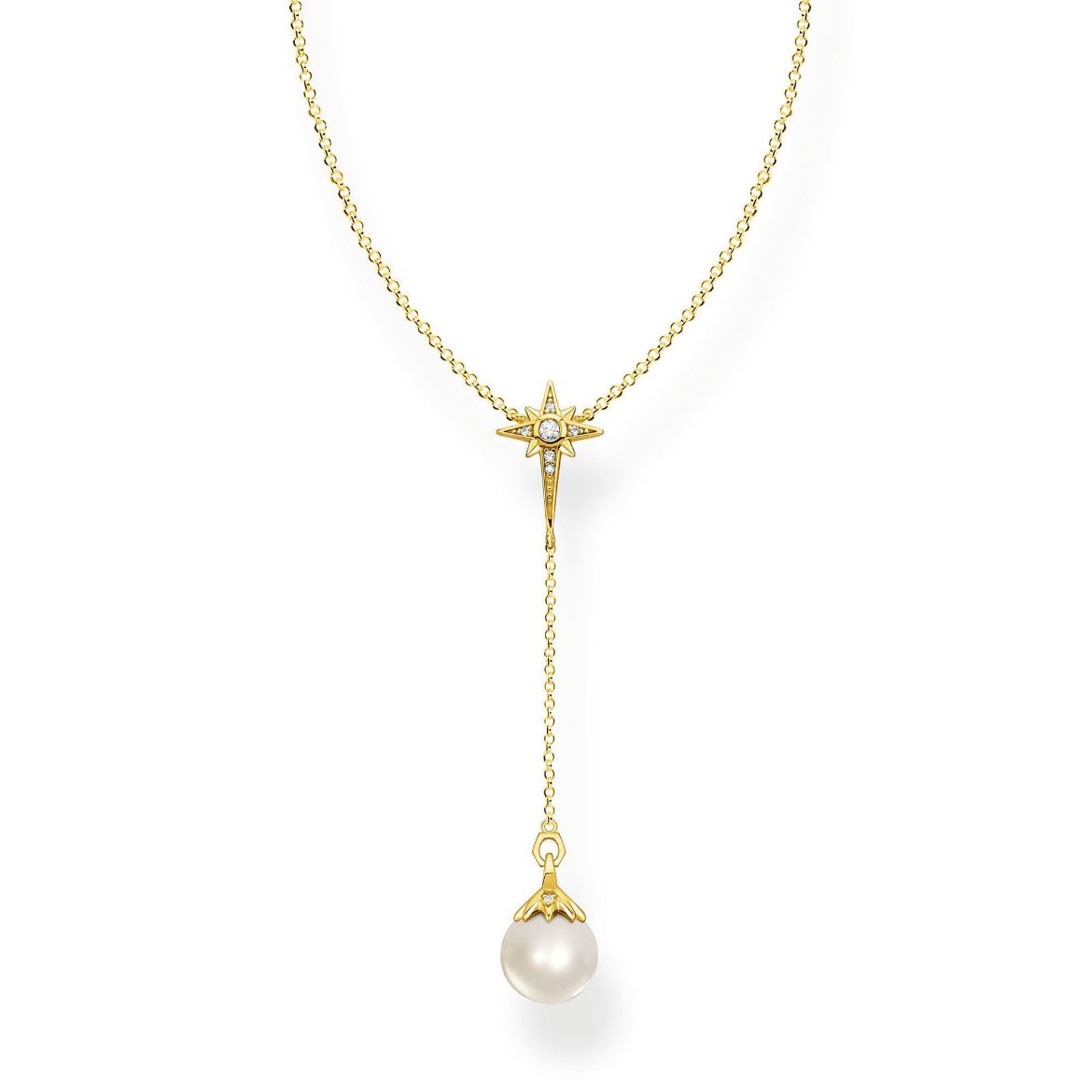 Picture of Pearl Star Necklace in Gold