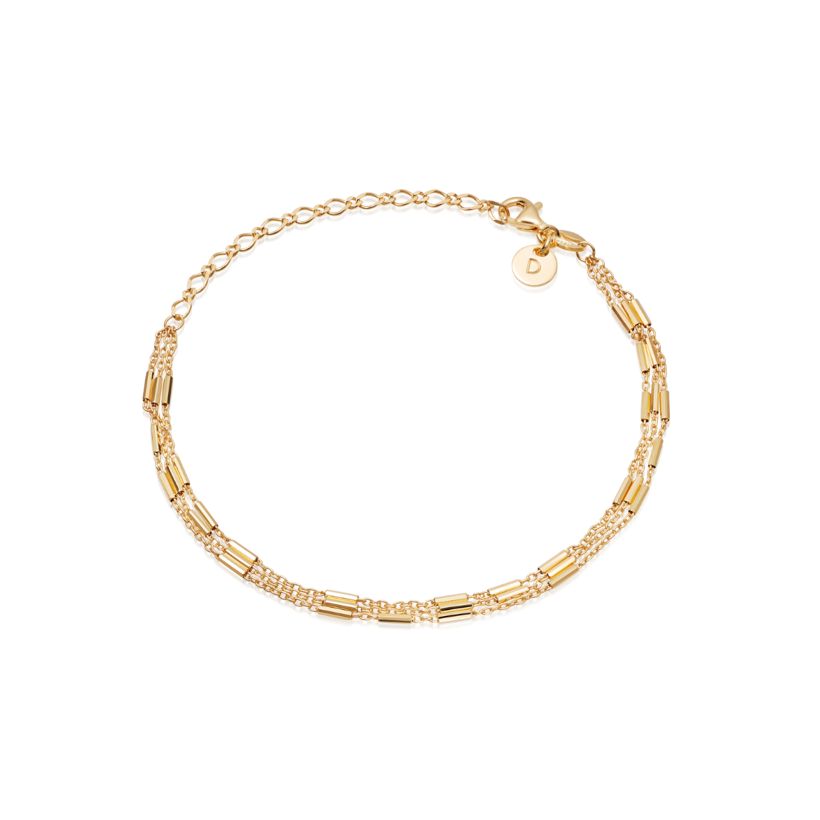 Picture of Triple Bar Chain Bracelet Gold Plated
