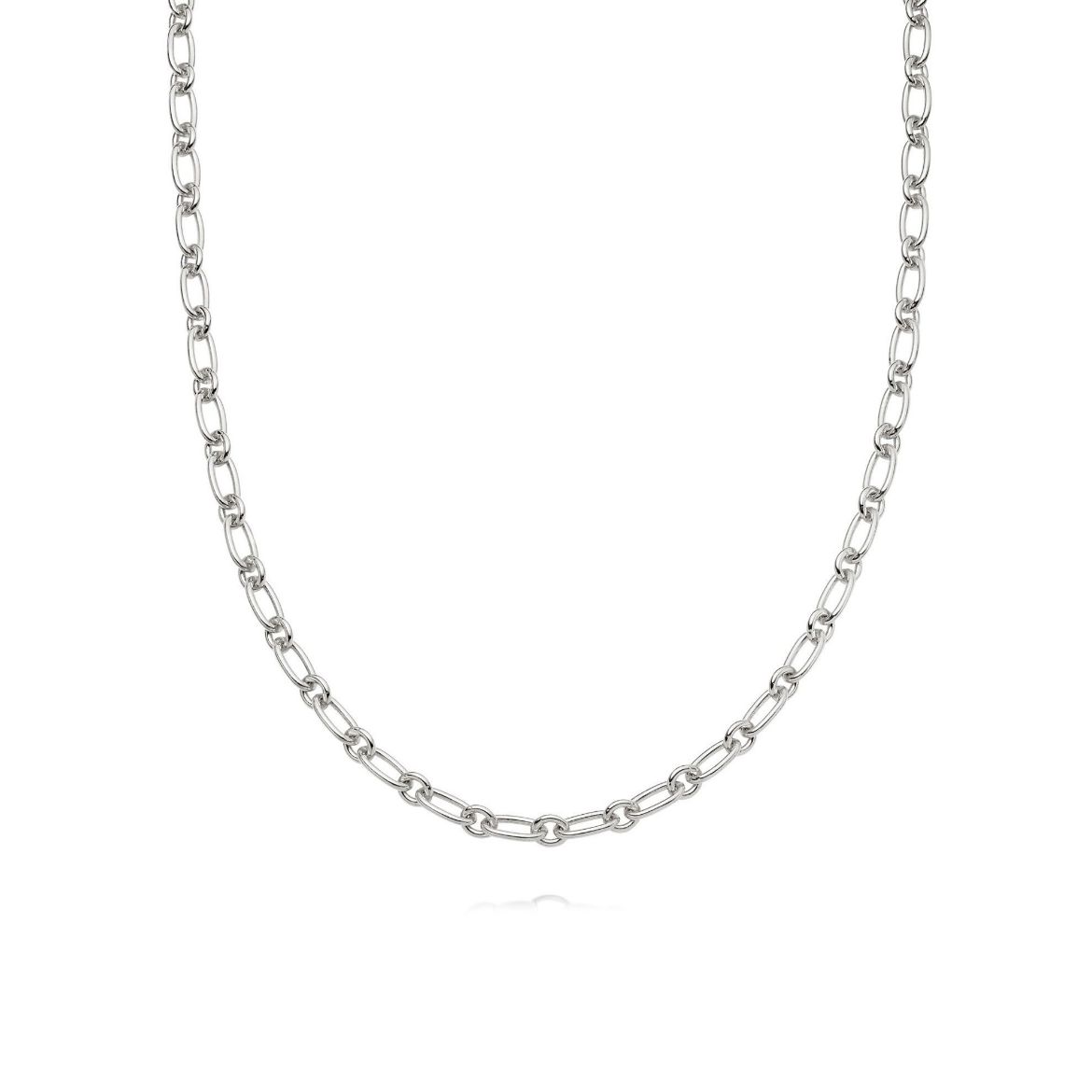 Picture of Stacked Linked Chain Necklace Sterling Silver
