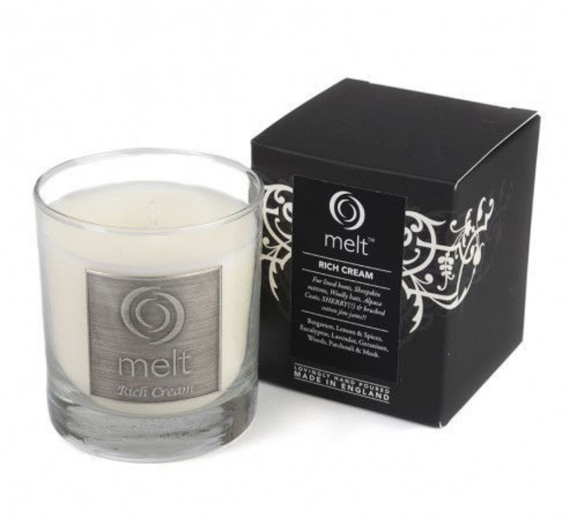 Picture of Rich Cream Luxury Glass Candle