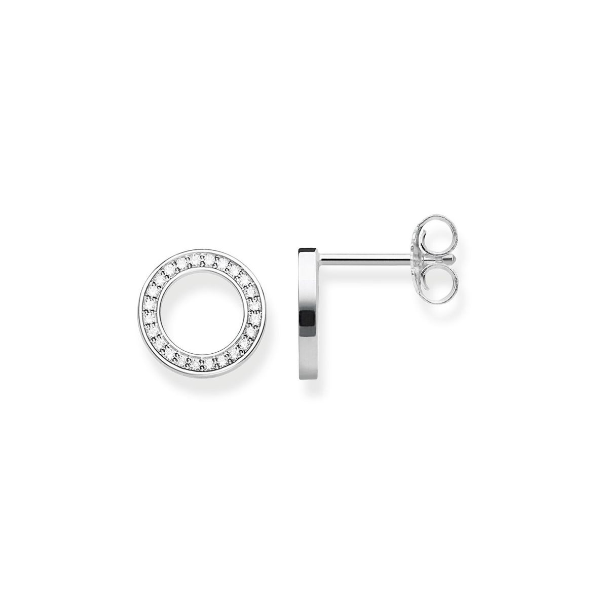 Picture of Circle Ear Studs in Silver