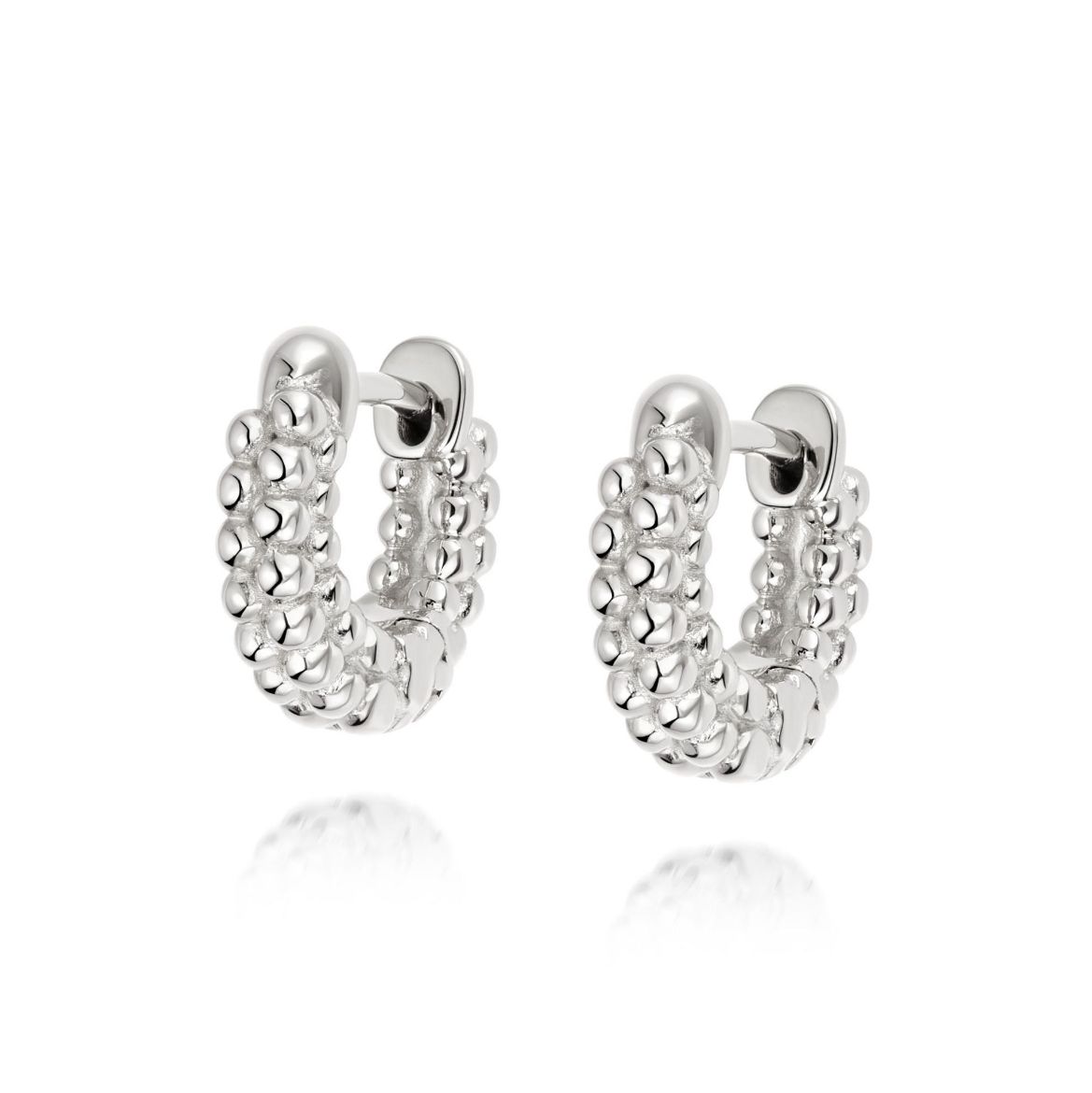 Picture of Huggie Hoop Earrings Sterling Silver - Dolly