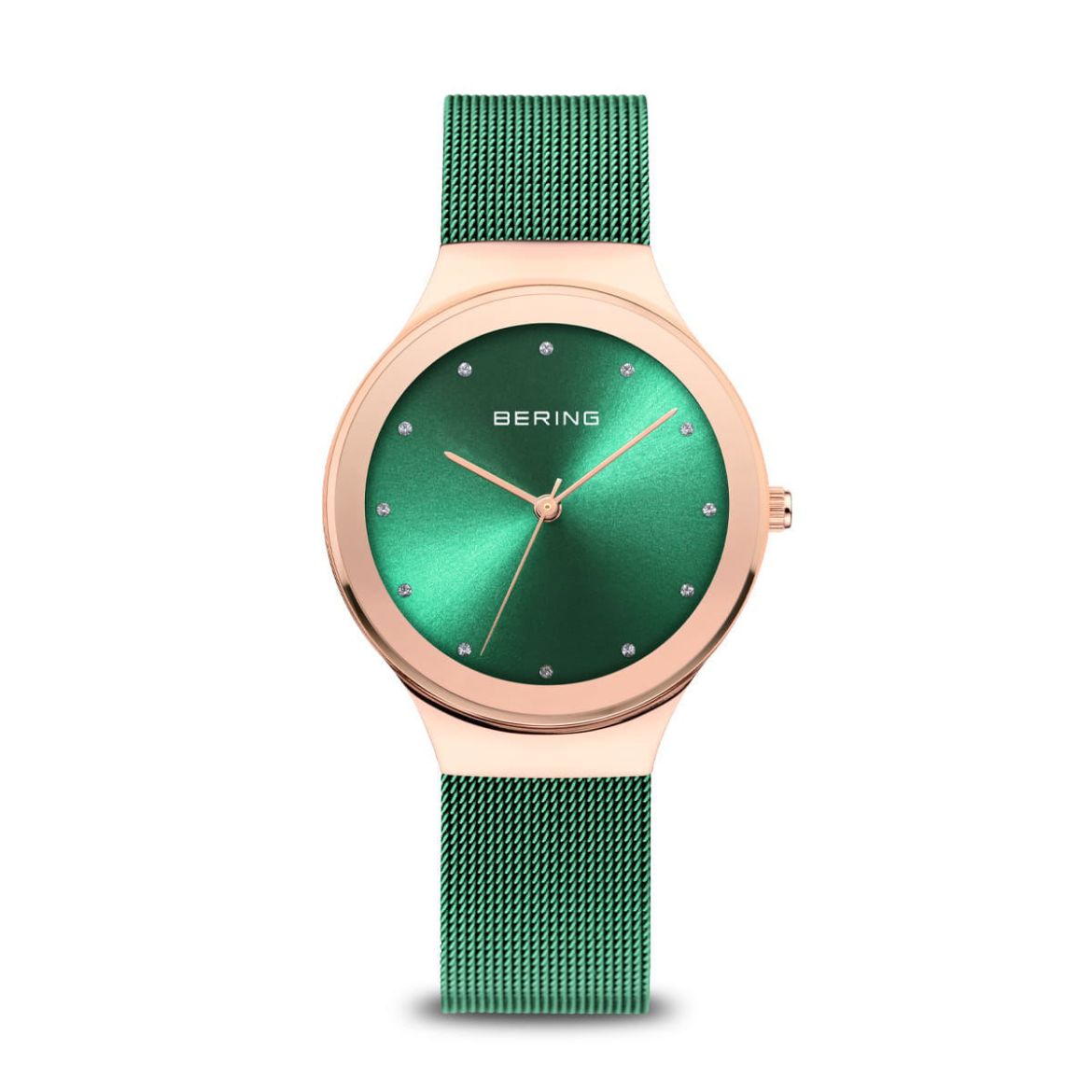 Picture of Classic Green and Rose Gold Mesh Watch