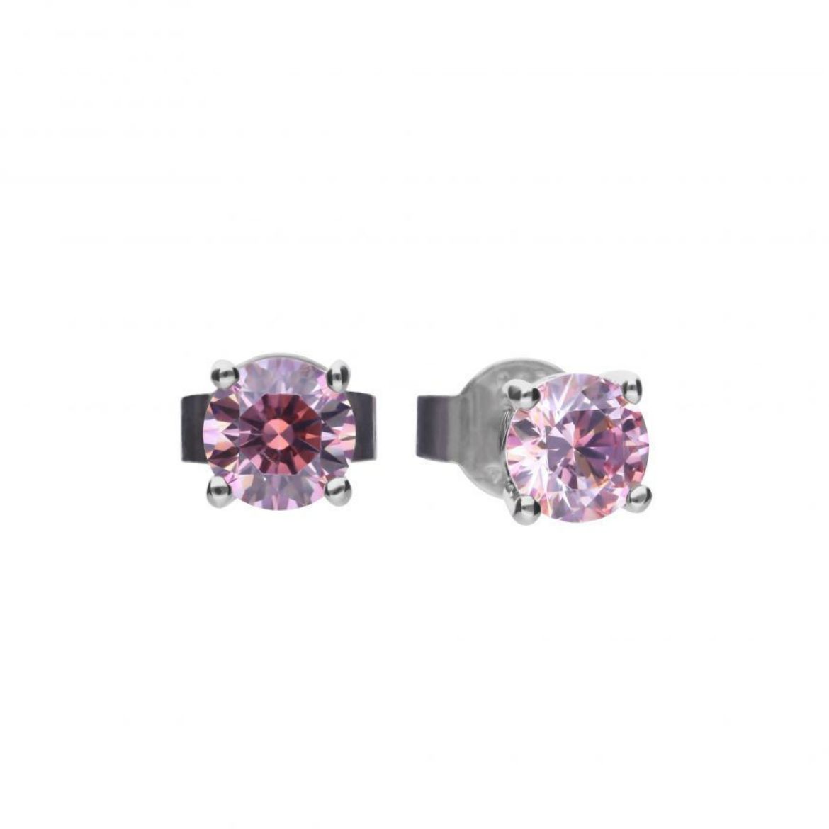 Picture of Pink Cubic Zirconia Stud Earrings