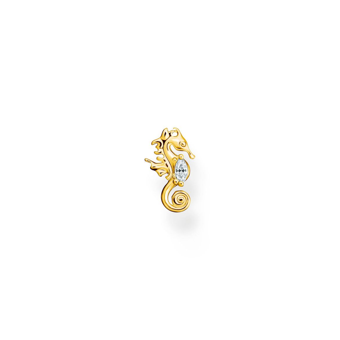 Picture of Single Sea Horse Ear Stud In Gold