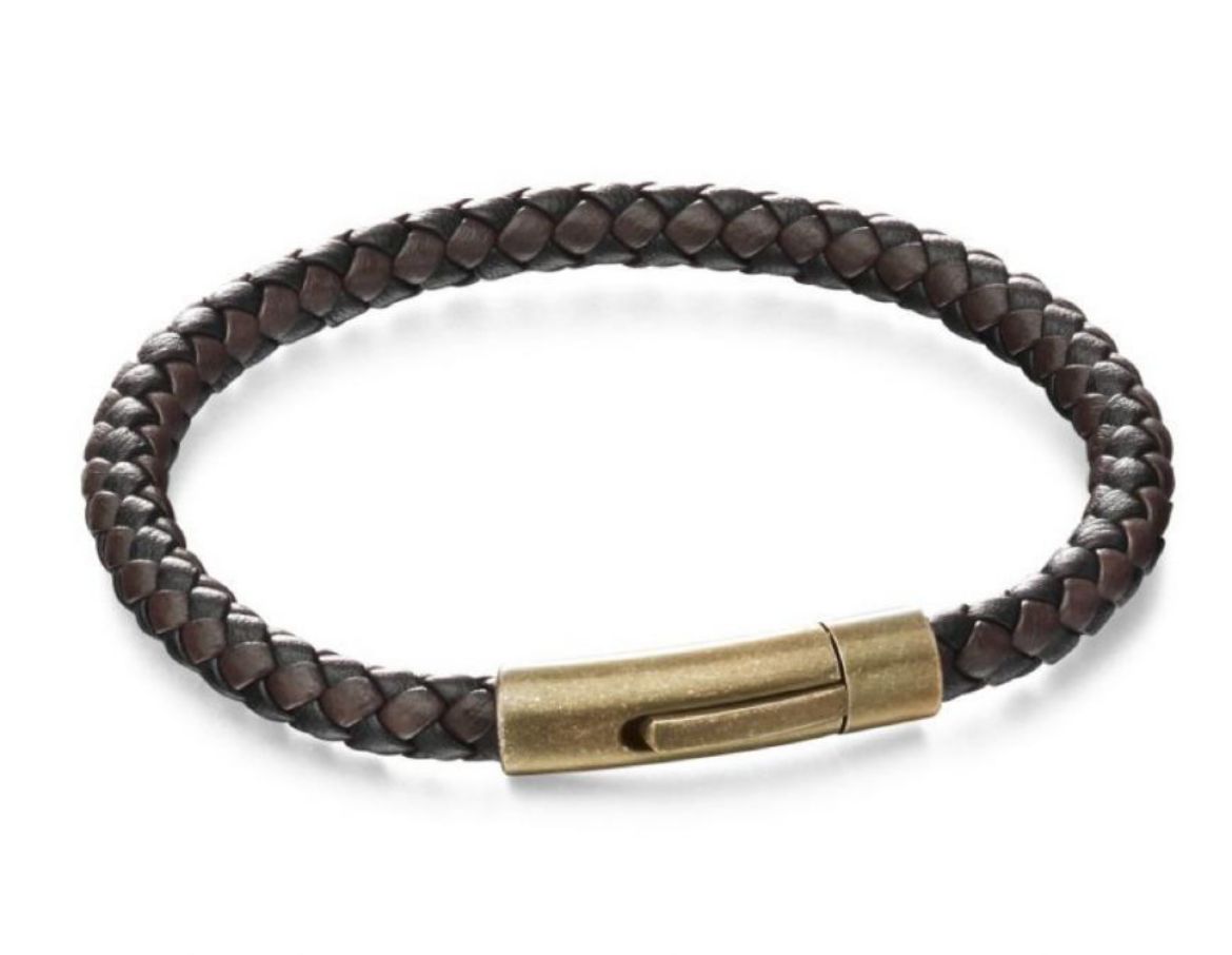Picture of Black And Brown Leather Bracelet