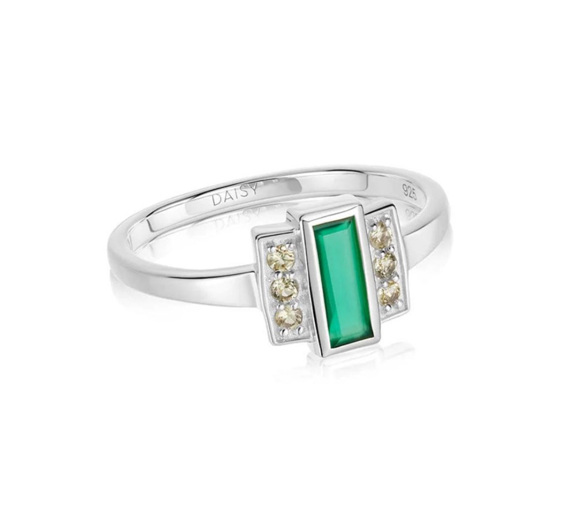 Picture of Beloved Green Onyx Baguette Ring