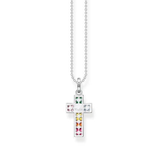Picture of Rainbow heritage Colourful Cross Necklace