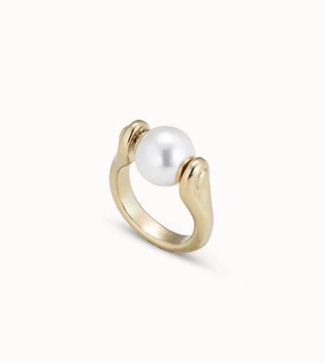 Picture of Full Pearl Moon Gold Plated Ring