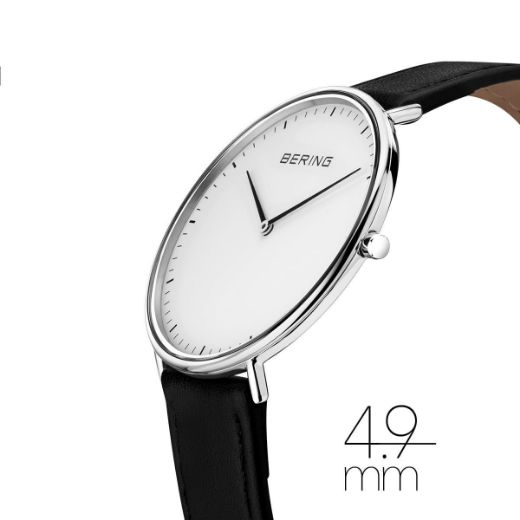 Picture of Classic White Dial with Black Leather Strap Watch