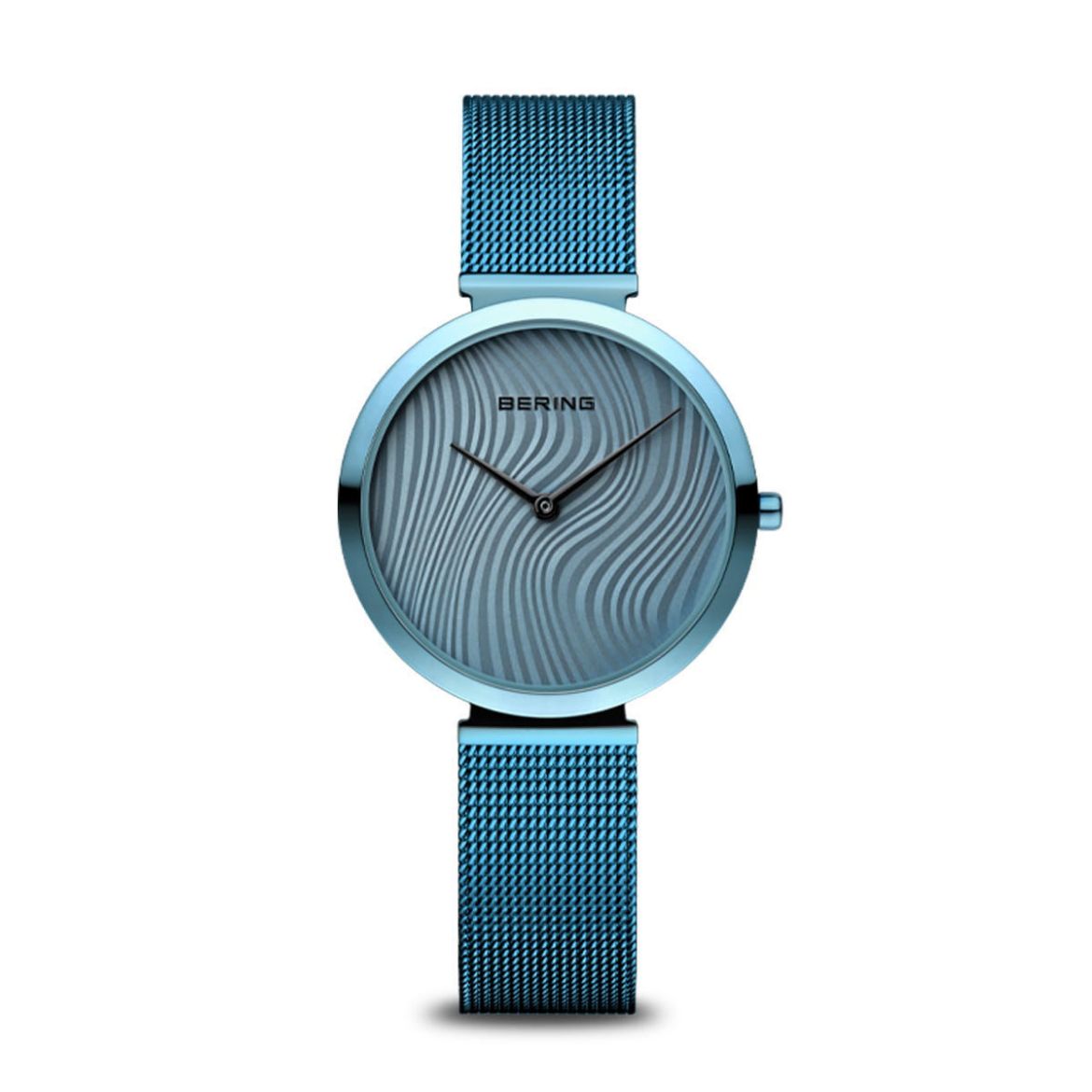 Picture of Ice Blue Ladies Watch with Striped Dial and Mesh Strap