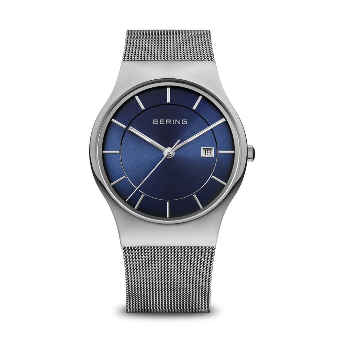 Picture of Gents Blue Dial Watch with Mesh Strap