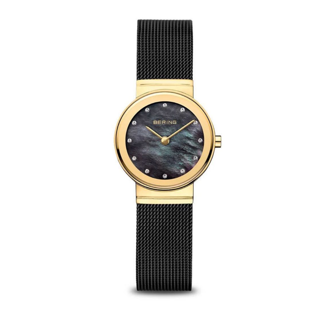 Picture of Black and Gold Watch with Mesh Strap
