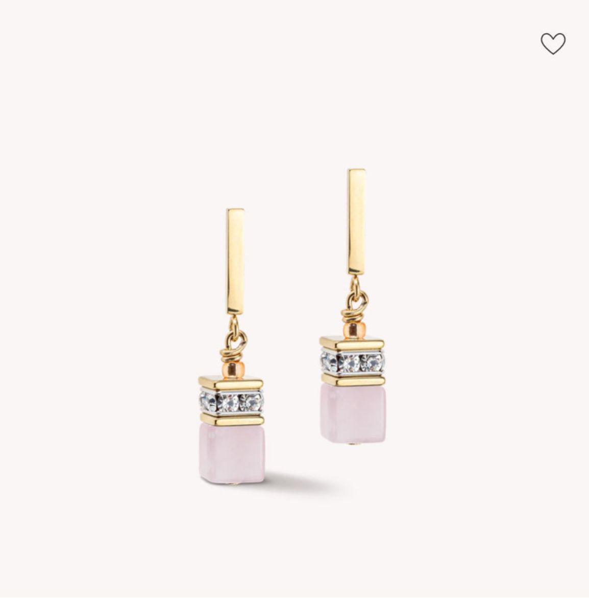 Picture of Geocube Iconic Precious Light Rose Earrings