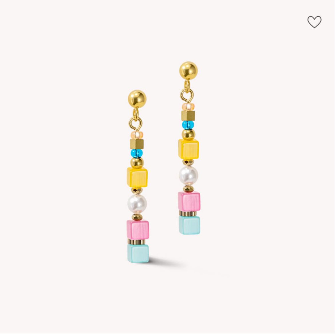 Picture of Summer Breeze Slider Closure Gold And Multicoloured Earrings
