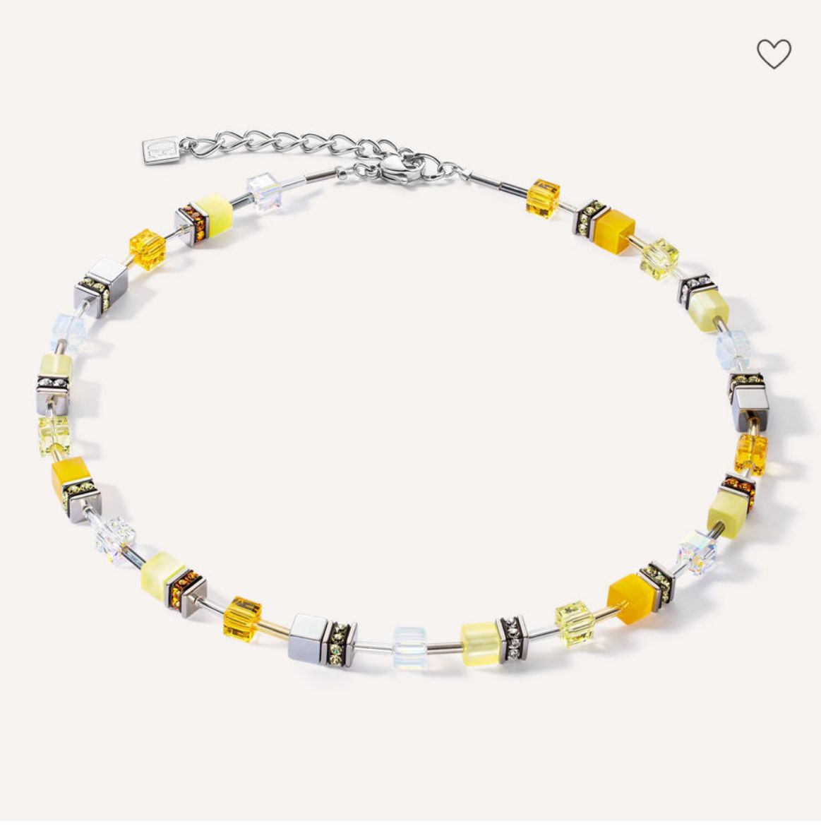 Picture of GeoCUBE® Iconic Joyful Colours necklace yellow