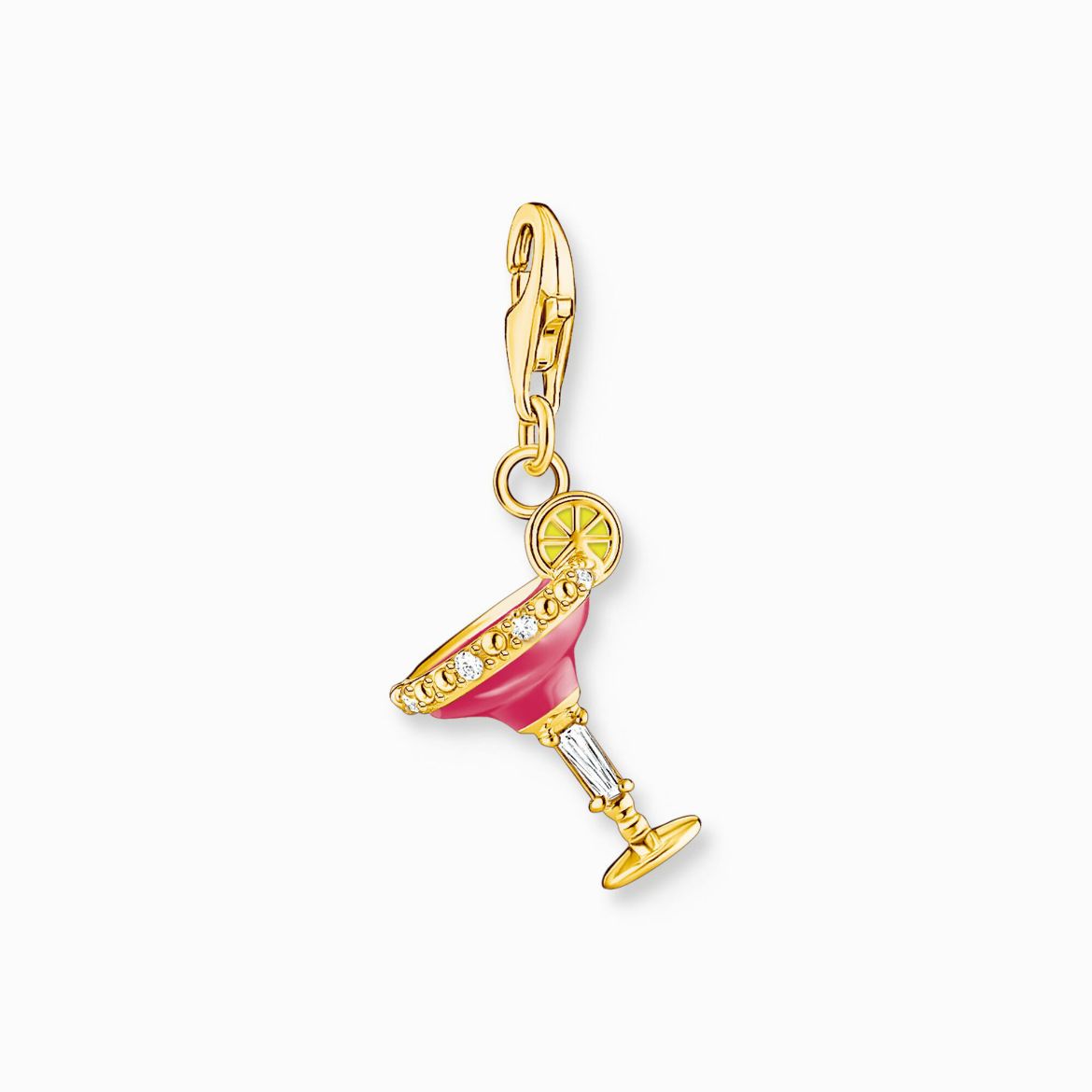 Picture of Pink Cocktail Glass in Gold