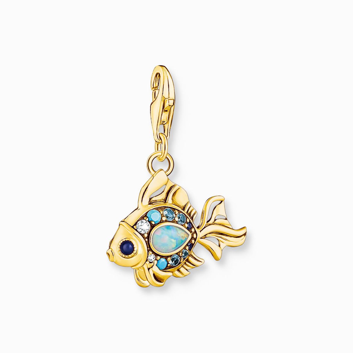 Picture of Colourful Fish Charm in Gold