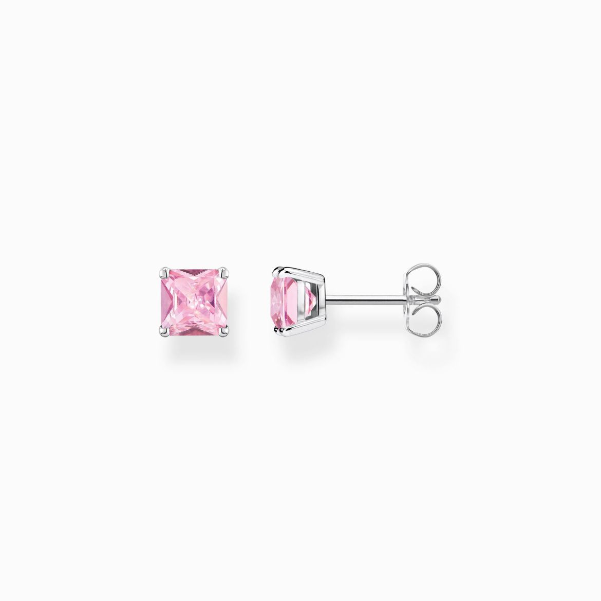 Picture of Pink Studs in Silver