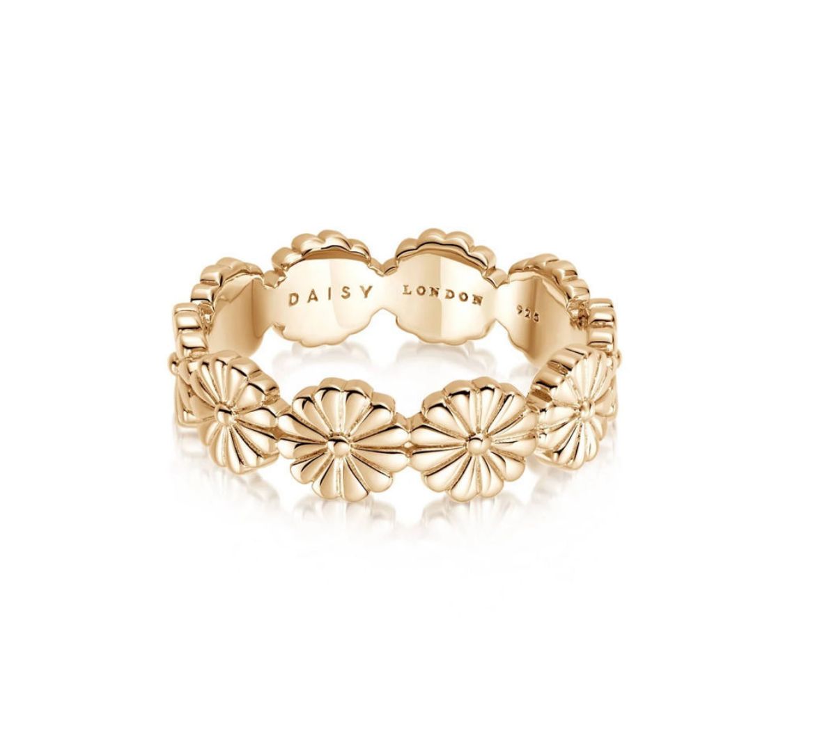 Picture of Daisy Bloom Crown Band Ring 18ct Gold Plate