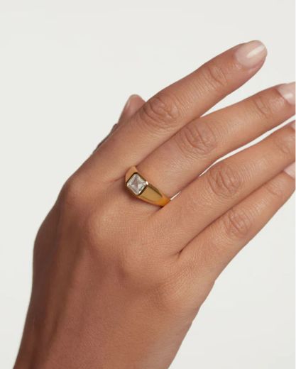 Picture of Square Shimmer Stamp Ring