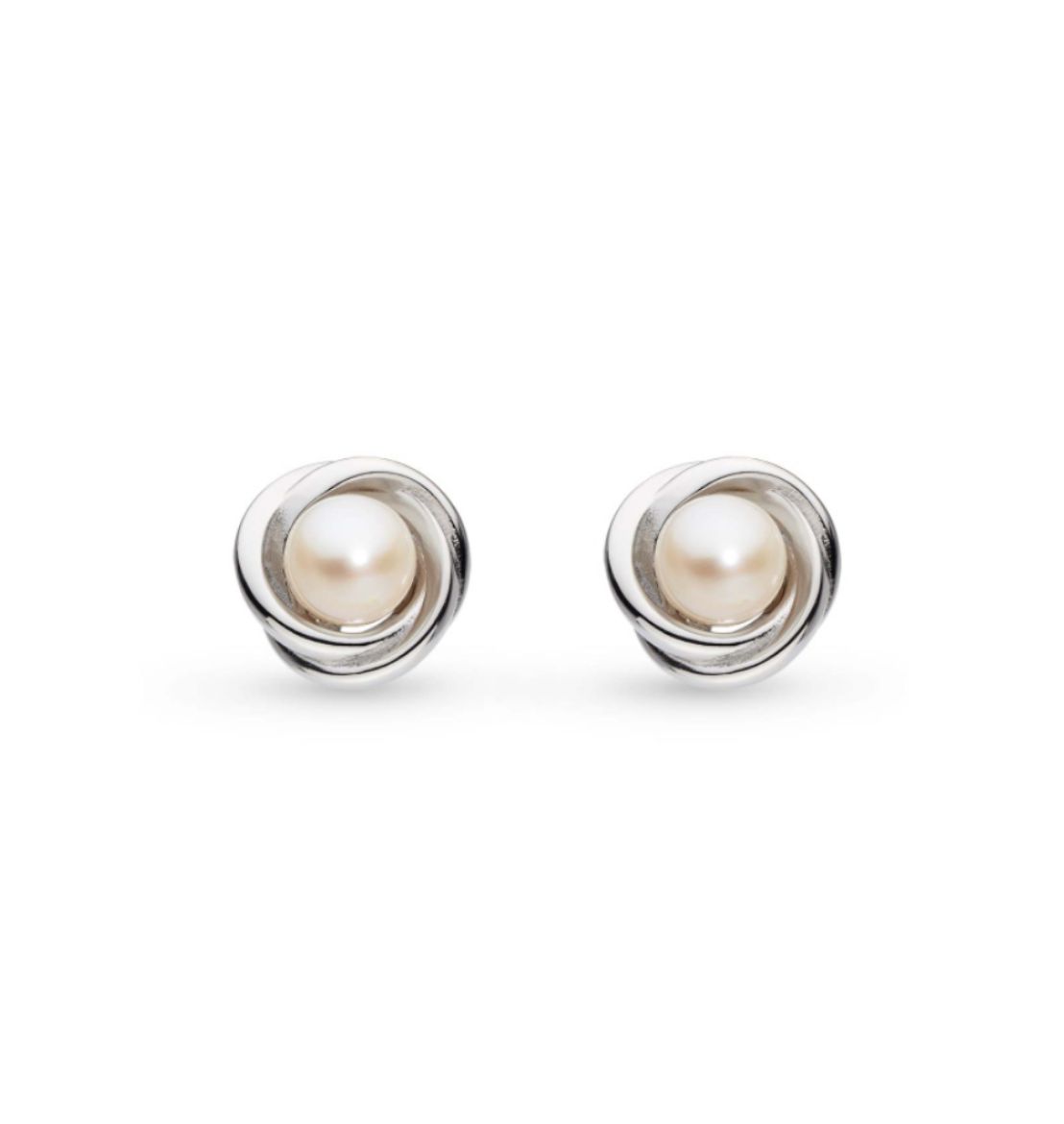 Picture of Bevel Trilogy Pearl Stud Earrings
