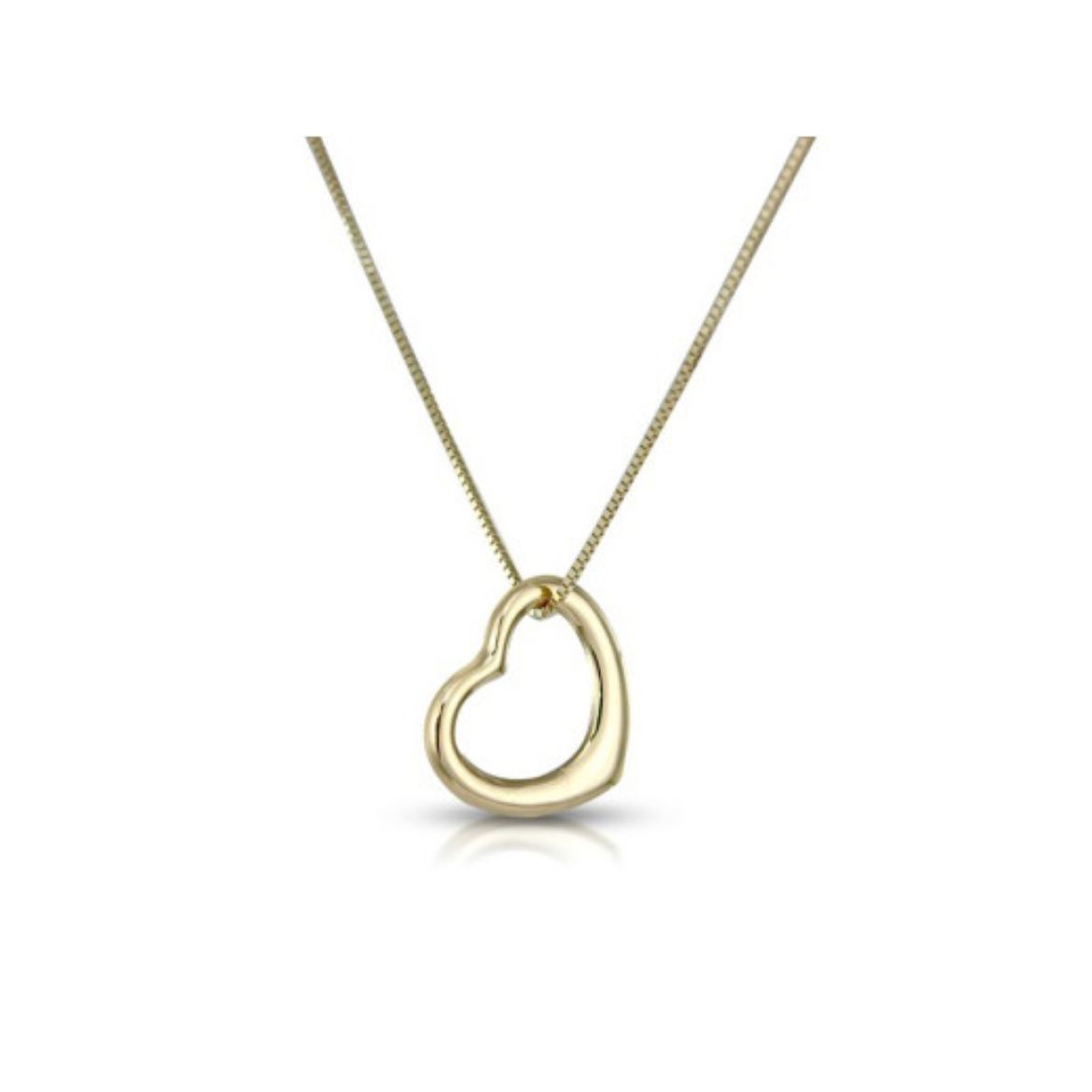 Picture of 9ct Yellow Gold Heart Pendant Necklace