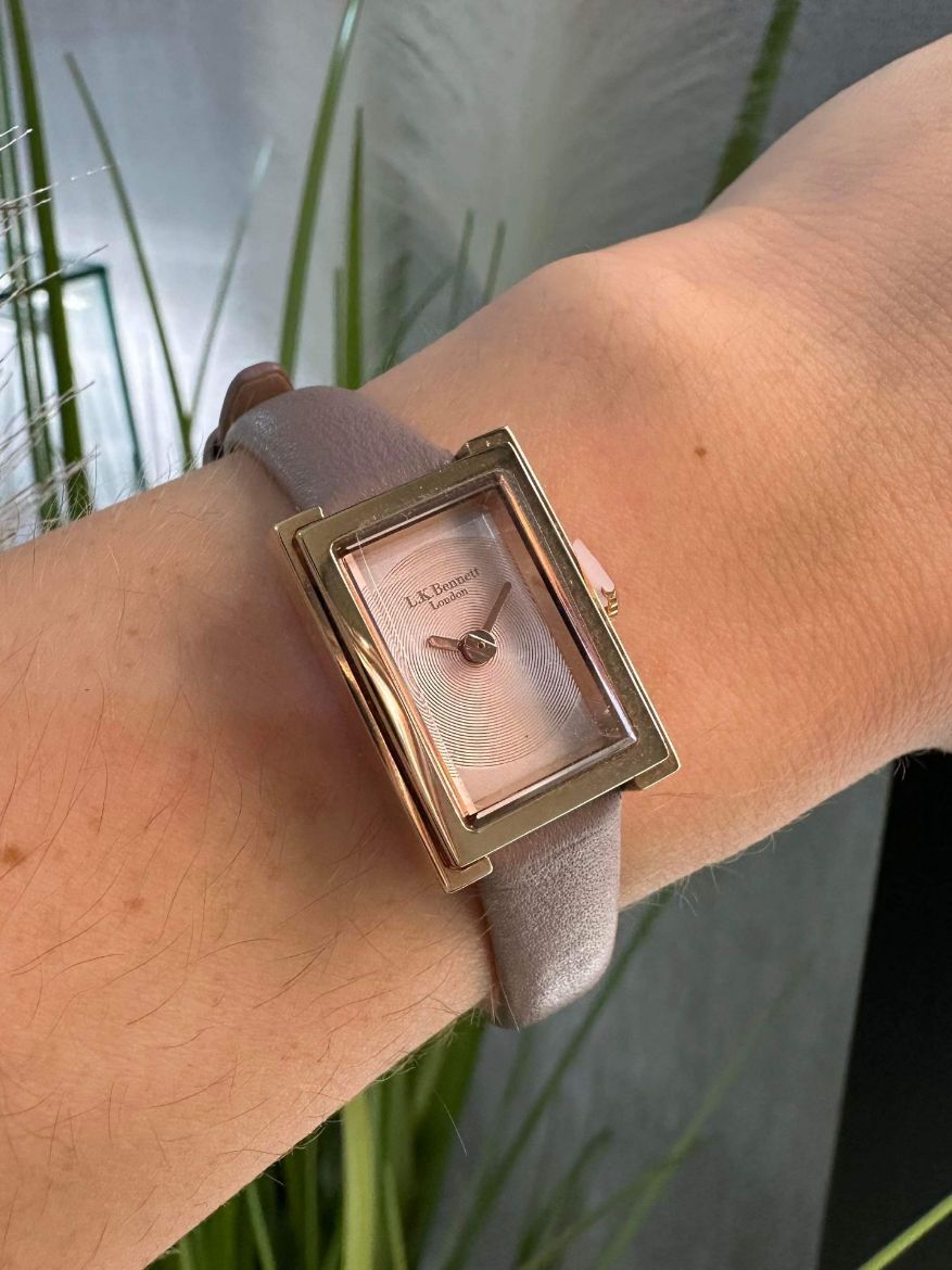 Picture of L.K. Bennett Rose Gold Rectangle Dial Watch