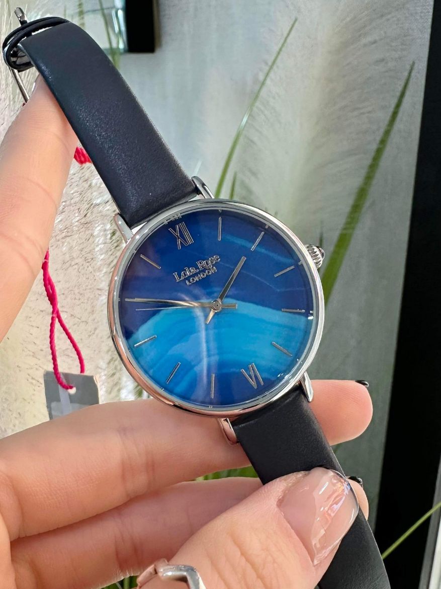Picture of Lola Rose Silver Watch with Blue Marble Effect Dial