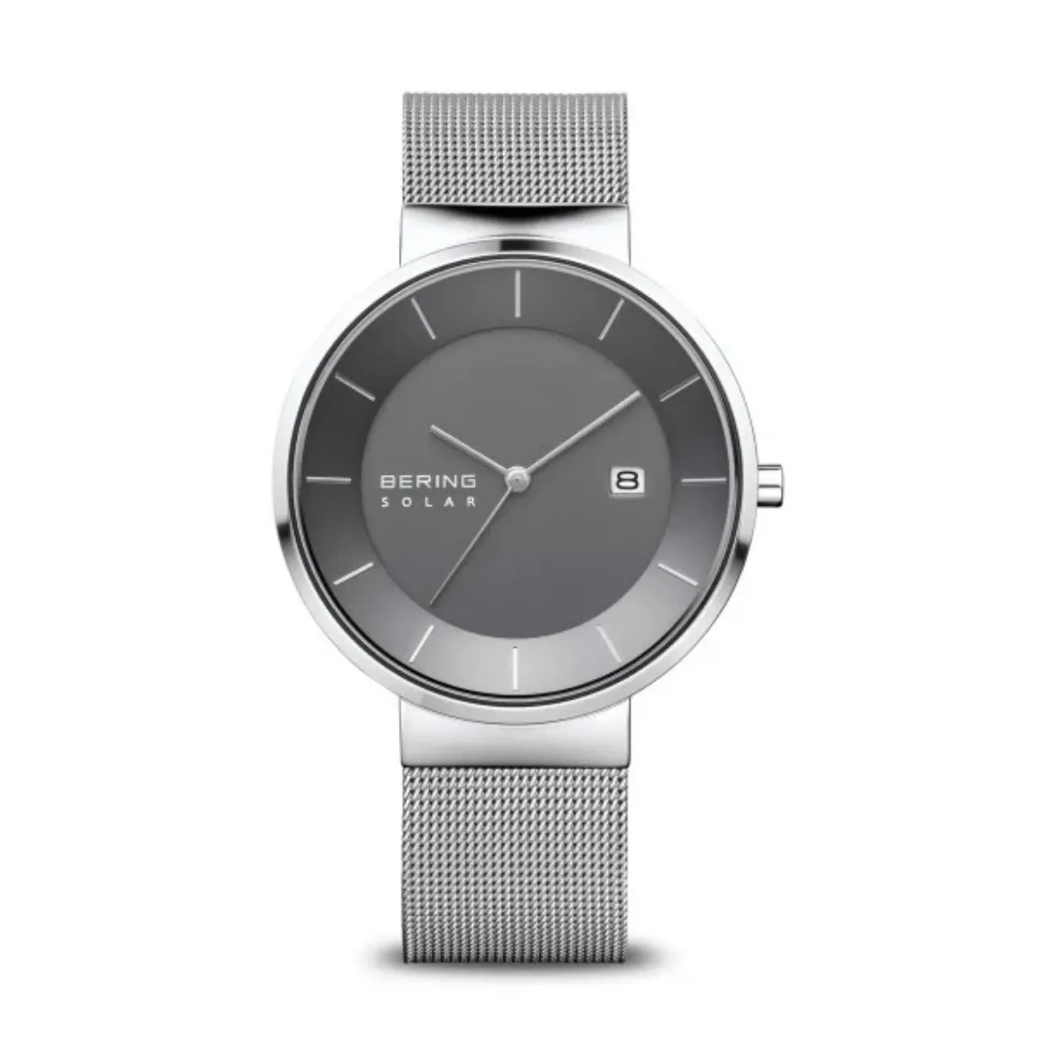Picture of Grey Solar Watch with Mesh Strap 