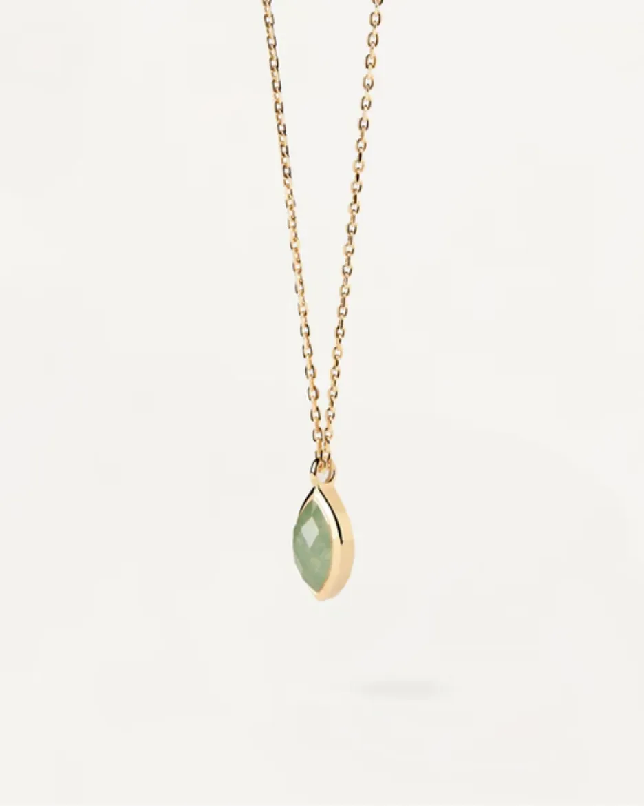 Picture of Green Aventurine Necklace in Gold
