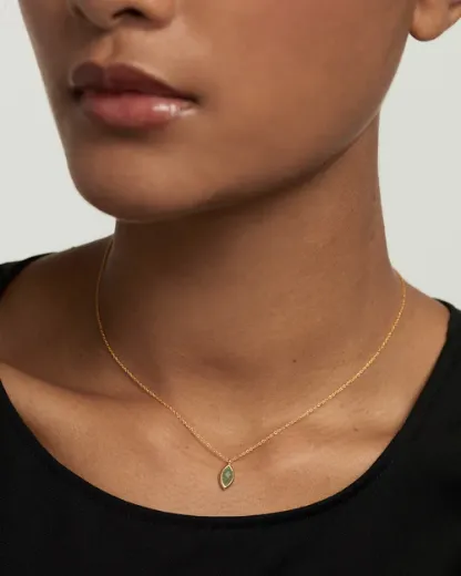 Picture of Green Aventurine Necklace in Gold