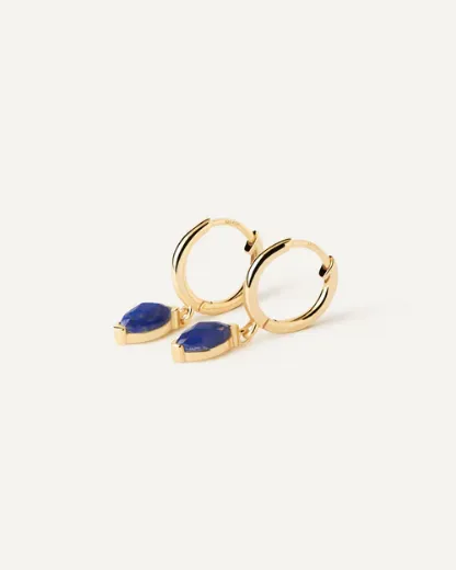 Picture of Lapis Lazuli Nomad Hoops in Gold