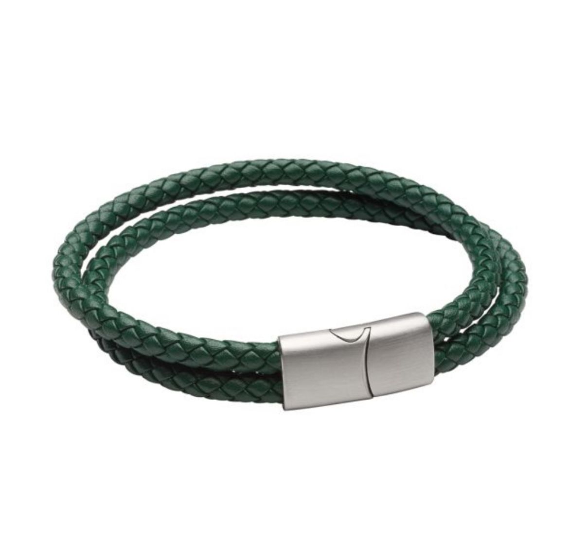 Picture of Forest Green Leather Double Row Bracelet