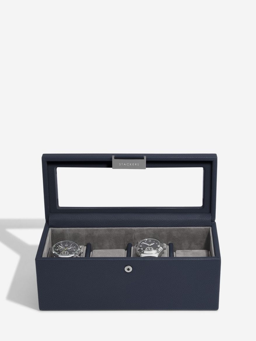 Picture of Navy 4 Piece Watch Box Stackers