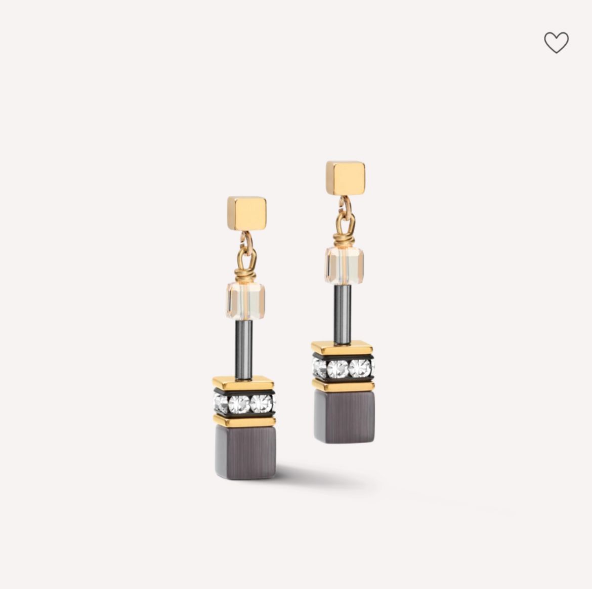 Picture of GeoCUBE® Earrings Grey-Gold