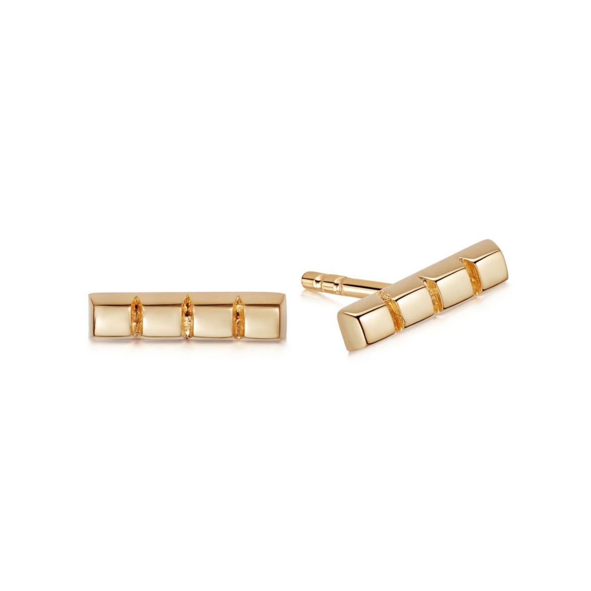 Picture of Cube Srip Stud Eearring in Gold 