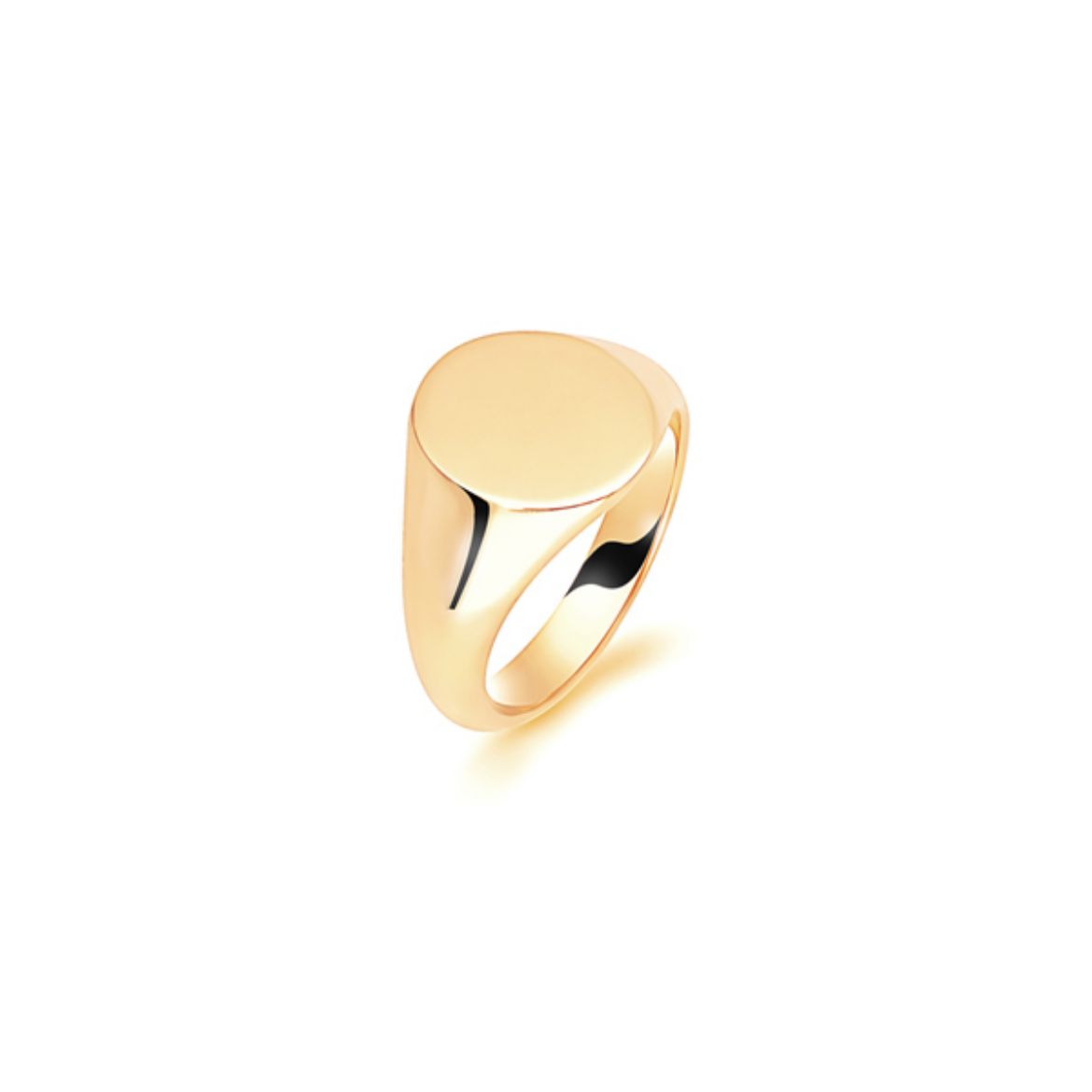 Picture of Ladies Oval Signet Ring 9ct Yellow Gold 