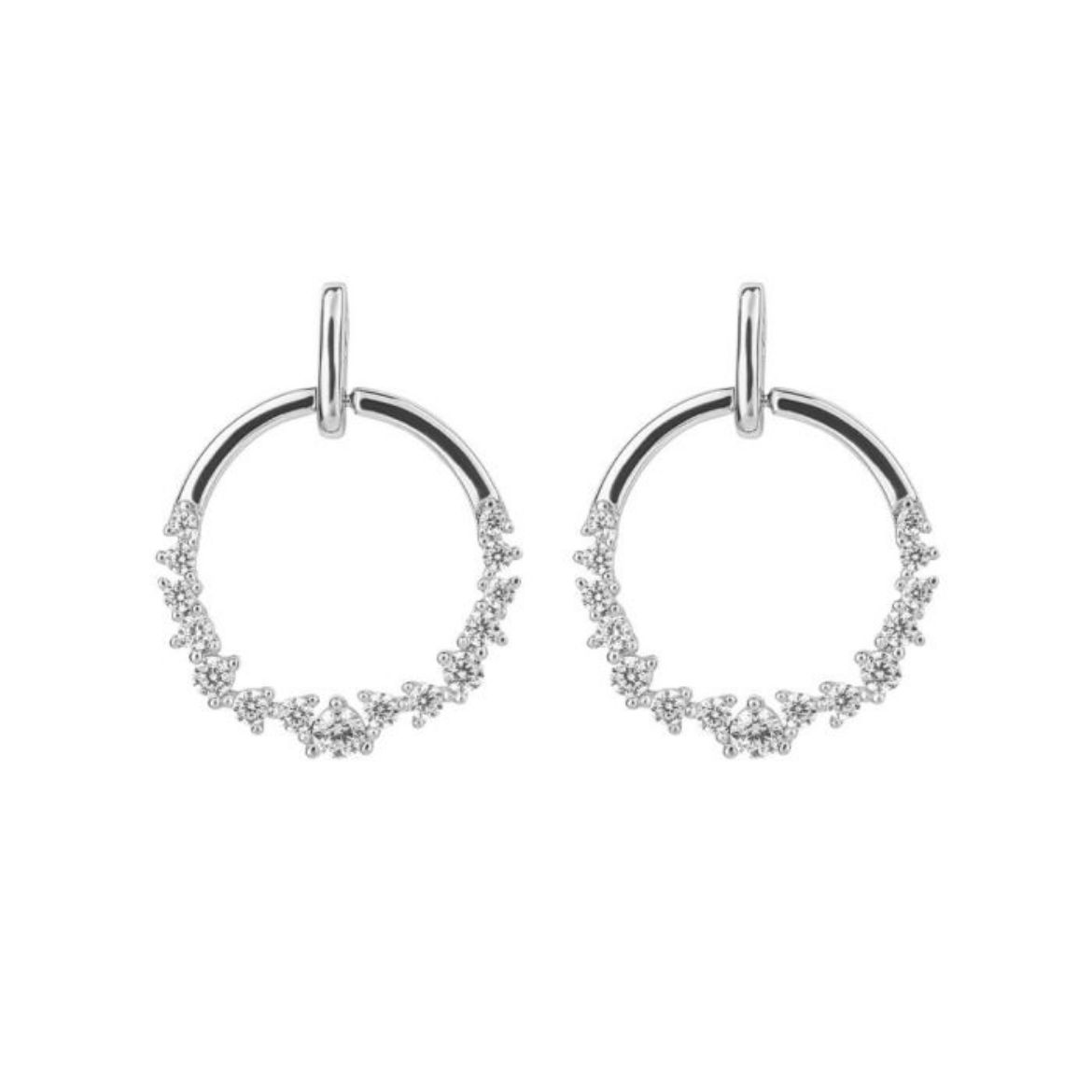 Picture of Open Circle Drop Earrings
