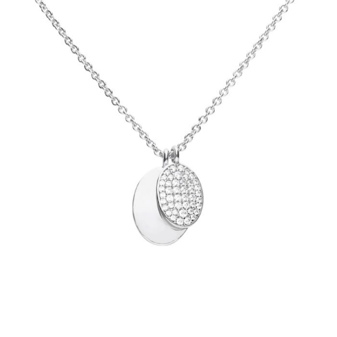 Picture of Engravable Plain Tag Necklace with Pave Set Tag